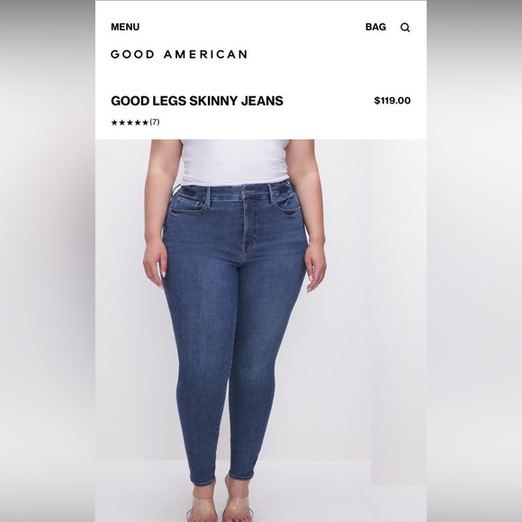 Good American Good Legs Skinny Jeans size 0 - Picture 9 of 16